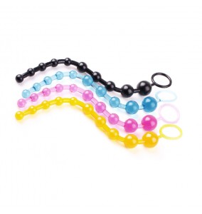 10 balls Anal Plug Flexible Anal Beads Unisex Long Jelly Butt Plug